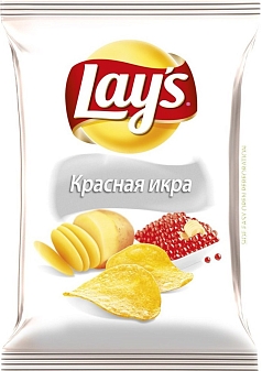 Чипсы Лейс 120г красная икра