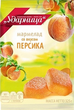 Мармелад Ударница 275-325г персик