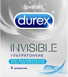 Презервативы Дюрекс 1/3шт инвизибл