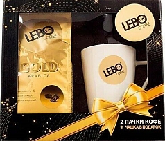 Подарочный набор кофе Лебо 330мл голд
