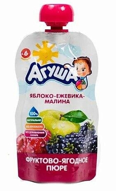 Пюре Агуша 90г м/у яблоко/ежевика/малина