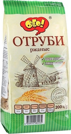 Отруби Ого 200г ржаные