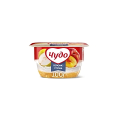 Творог Чудо 4,2% 100г персик/груша БЗМЖ