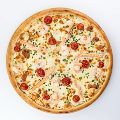 Пицца с семгой и креветками 1к СП