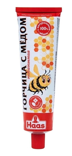 Горчица Хаас 170г с мёдом туба