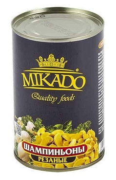 Грибы шампиньоны Микадо 400г резаные