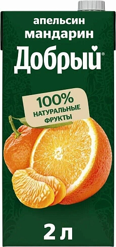 Сок Добрый 2л апельсин-мандарин