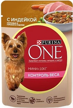 Корм Пурина Мини 85г индейка/морковь/горох