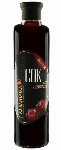 Сок Кубаночка 0,75л вишня ст