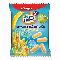 Палочки кукурузные ФрутоНяня 20г яблоко/банан