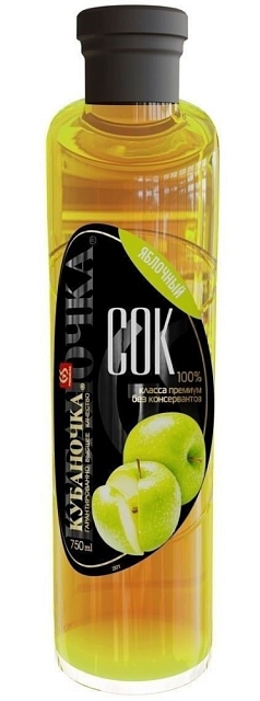 Сок Кубаночка 0,75л яблоко ст