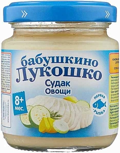 Пюре Бабушкино Лукошко 100г судак/овощи