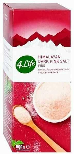 Соль 4 Лайф 500г гималайская розовая