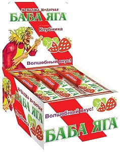 Конфета жевательная Баба Яга 11г клубника
