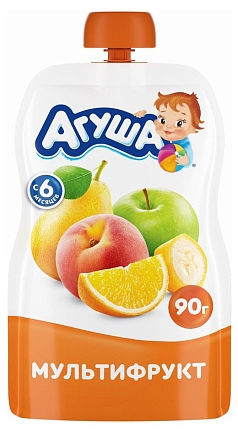 Пюре Агуша 90г м/у мультифрукт