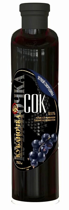 Сок Кубаночка 0,75л черная смородина ст