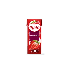 Коктейль молочный Чудо 2% 200г клубника БЗМЖ