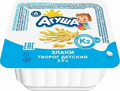 Творог Агуша 3,9% 100г злаки БЗМЖ