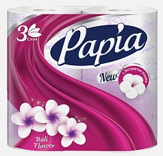 Туалетная бумага Папиа 1/4шт бали флауэр
