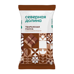 Масса творожная Северная долина 23% 180г шокол крошка