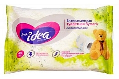 Туалетная бумага Фрэш идея влажная 1/40шт детская