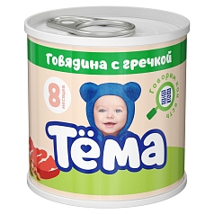 Пюре Тема 90г говядина/гречка