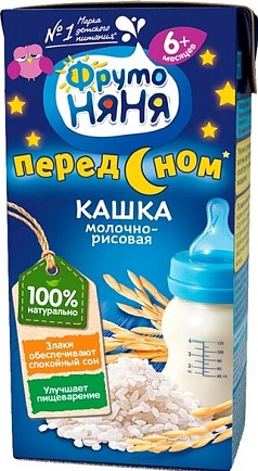 Кашка ФрутоНяня 200мл молочно/рисовая