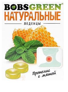 Леденцы Бобсгрин 32г прополис/мята