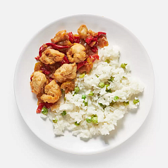 Филе куриное с овощами и рисом 200г Корона Фуд