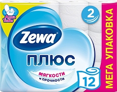 Туалетная  бумага Зева 1/12шт белая