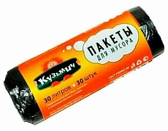 Пакеты для мусора Кузьмич 30л 30шт