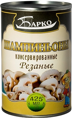 Грибы шампиньоны Барко 425г резаные