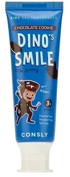 Зубная паста DINO's SMILE детская 60г шоколадное печенье Корея
