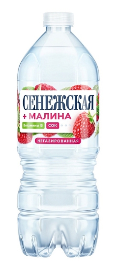 Вода  негазированная Сенежская 1л малина