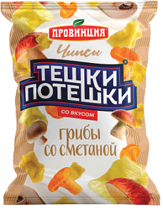 Чипсы Тешки-Потешки 100г грибы/сметана