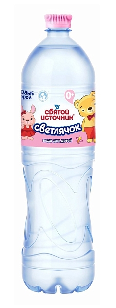 Вода  негазированная Святой источник 0,33л спорт светлячок