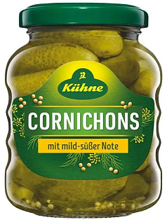 Огурцы маринованные Кухне корнишоны 180г сладкие