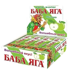 Конфета жевательная Баба Яга 11г яблочко