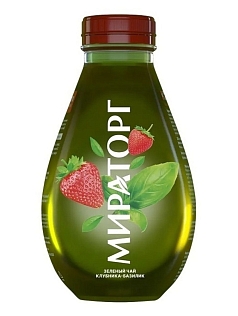 Чай Мираторг 0,37л зеленый клубника/базилик