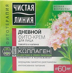 Крем Чистая линия для лица дневной от 60лет таволга/калина