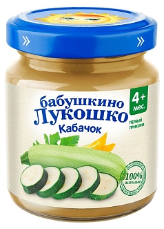 Пюре Бабушкино лукошко 100г кабачок