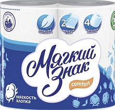 Туалетная бумага Мягкий знак Комфорт 1/4шт