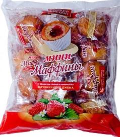 Маффины Русский бисквит 465г клубника