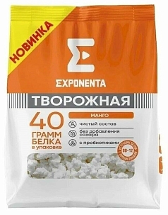 Продукт творожный Экспонента 250г манго БЗМЖ