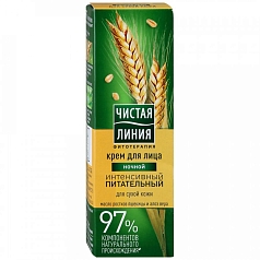 Крем Чистая линия для лица 40мл Пшеница