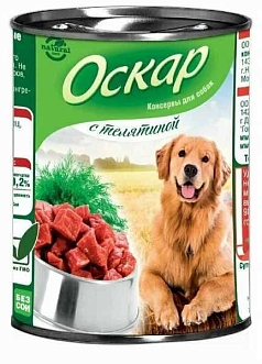 Оскар д/собак 350г телятина ж/б