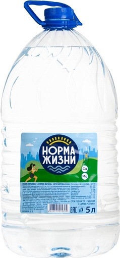 Вода негазированная  Норма жизни 5л