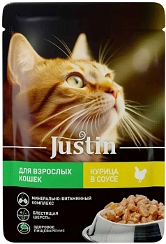 Корм Джастин 75г курица в соусе