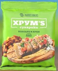 Сухарики Хрумс 40г холодец/хрен