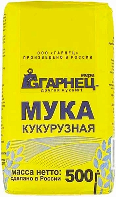 Мука Гарнец 500г кукурузная